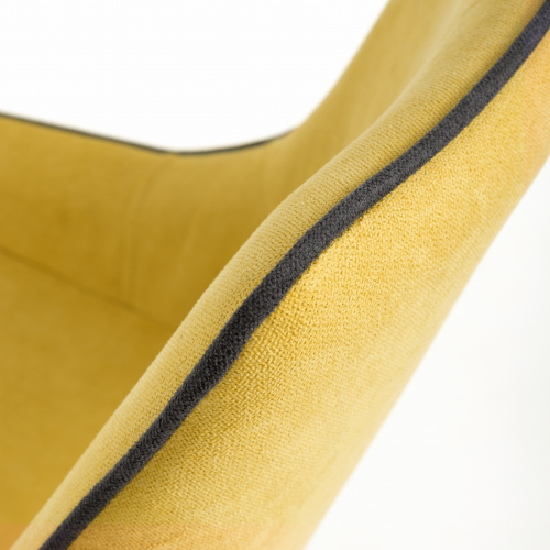 Lima Chenille Effect Yellow Dining Chair