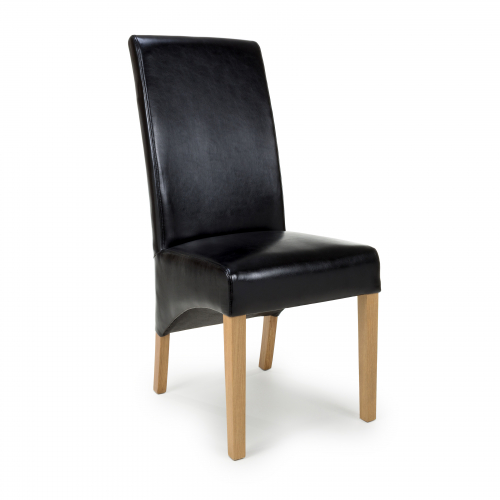 Kenton Bonded Leather Black Dining Chair