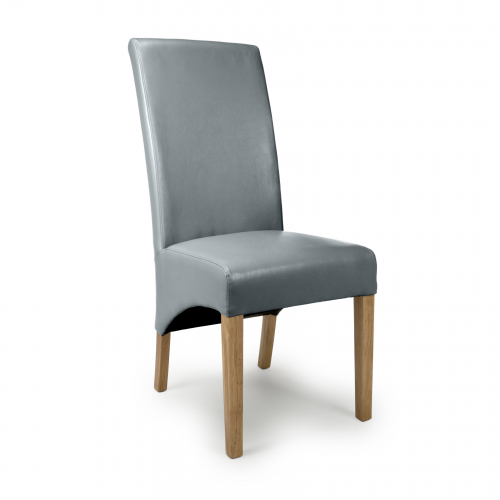 Kenton Bonded Leather Grey Dining Chair