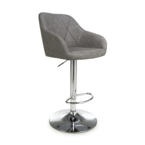 Serena Leather Effect Charcoal Bar Stool