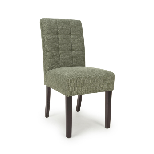 Moseley Weave Green Dining Chair in Walnut Legs