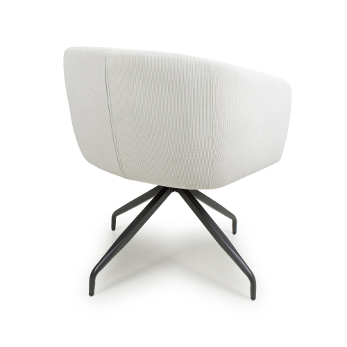 Artemis Corduroy White Swivel Chair