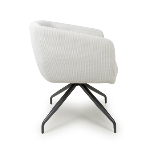 Artemis Corduroy White Swivel Chair