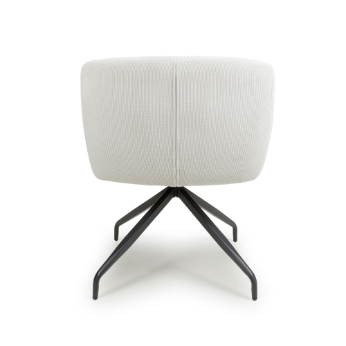 Artemis Corduroy White Swivel Chair