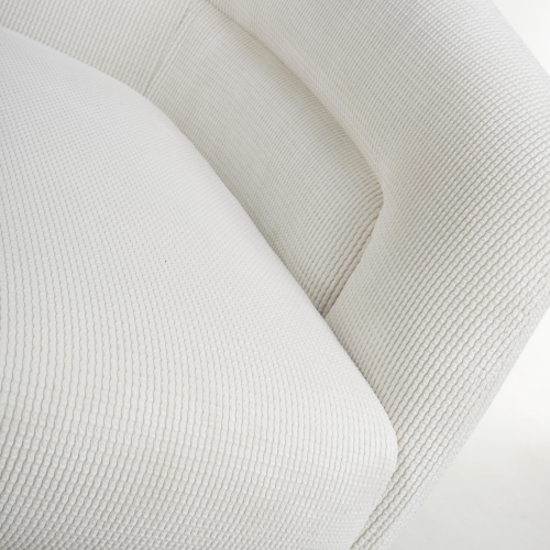 Artemis Corduroy White Swivel Chair