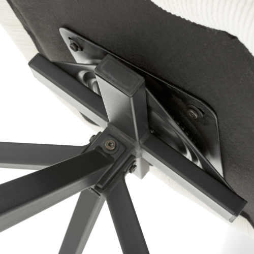 Artemis Corduroy White Swivel Chair