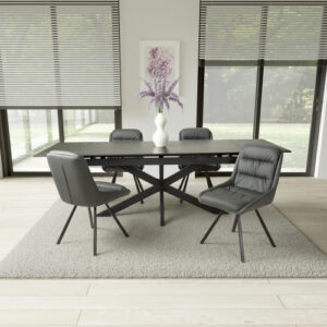 Vermont 2.4m Extending & 6 Arnhem Grey Dining Set