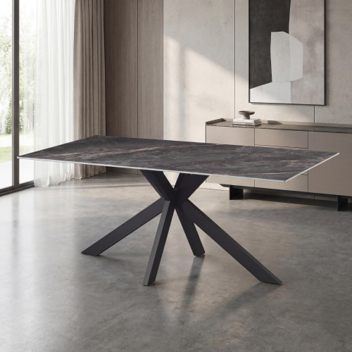 Tokyo Large 1.8m Ceramic Grey Dining Table