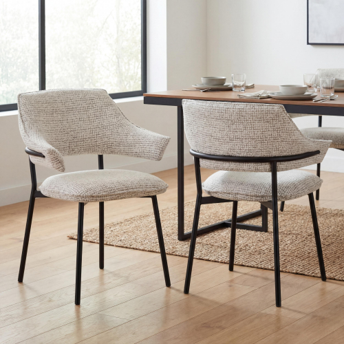 Geneva Textured Smoke Grey Dining Chair