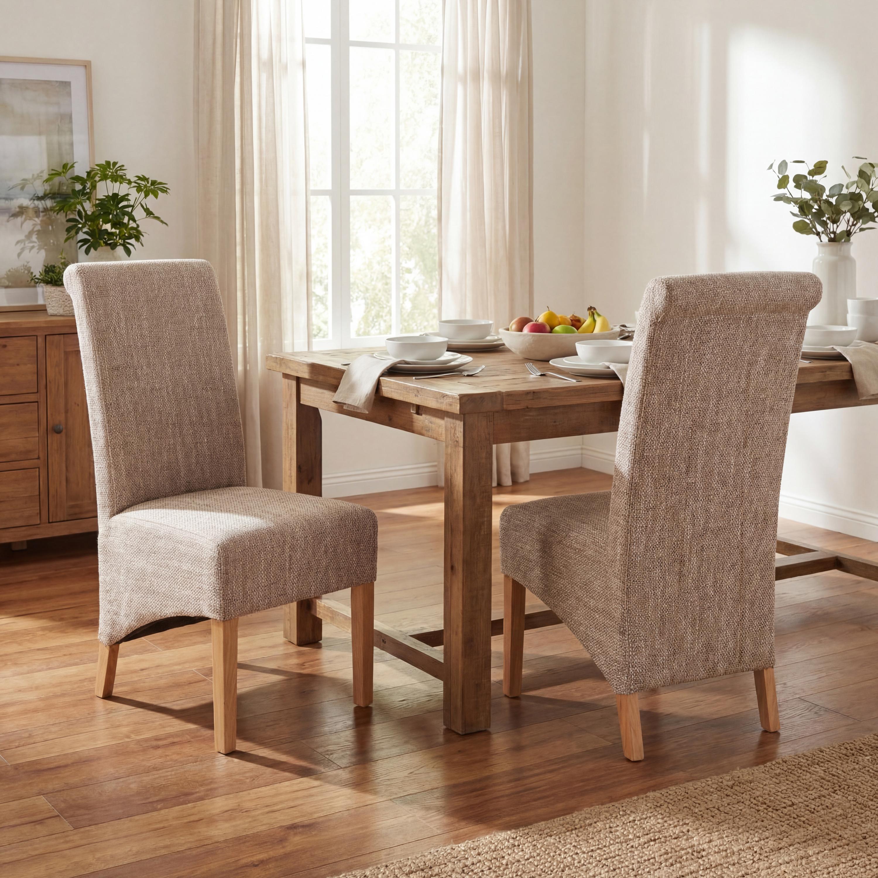 Krista Tweed Oatmeal Dining Chair