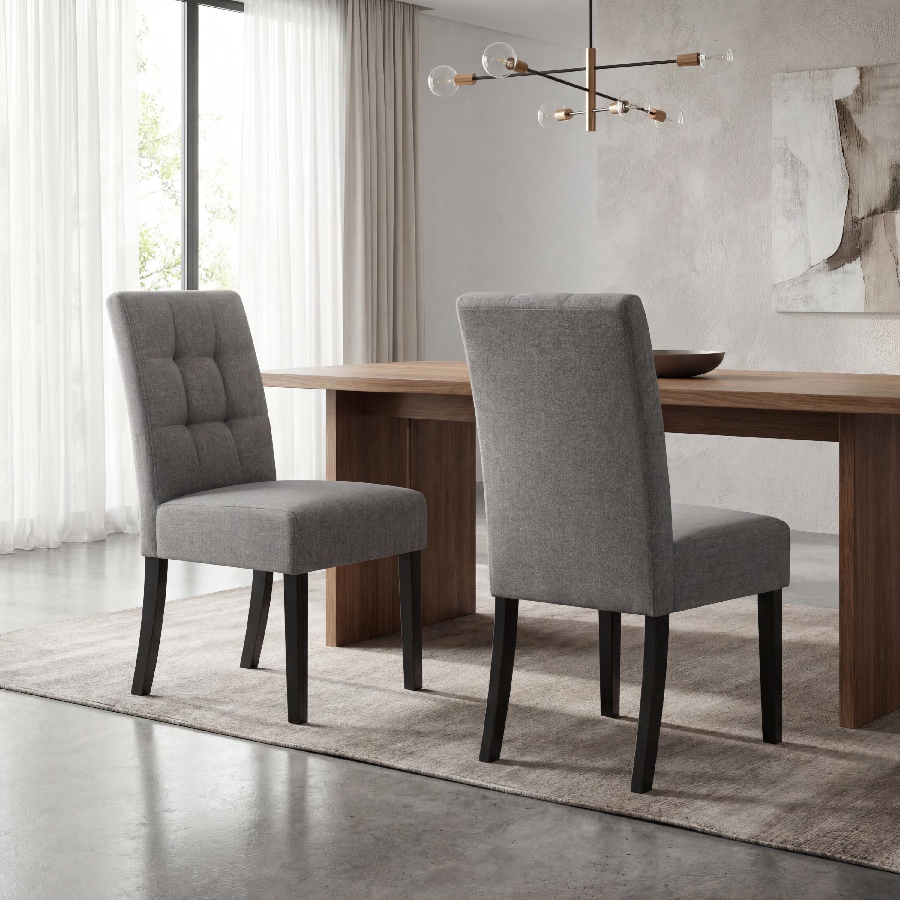 Moseley Linen Effect Steel Grey in Black Legs