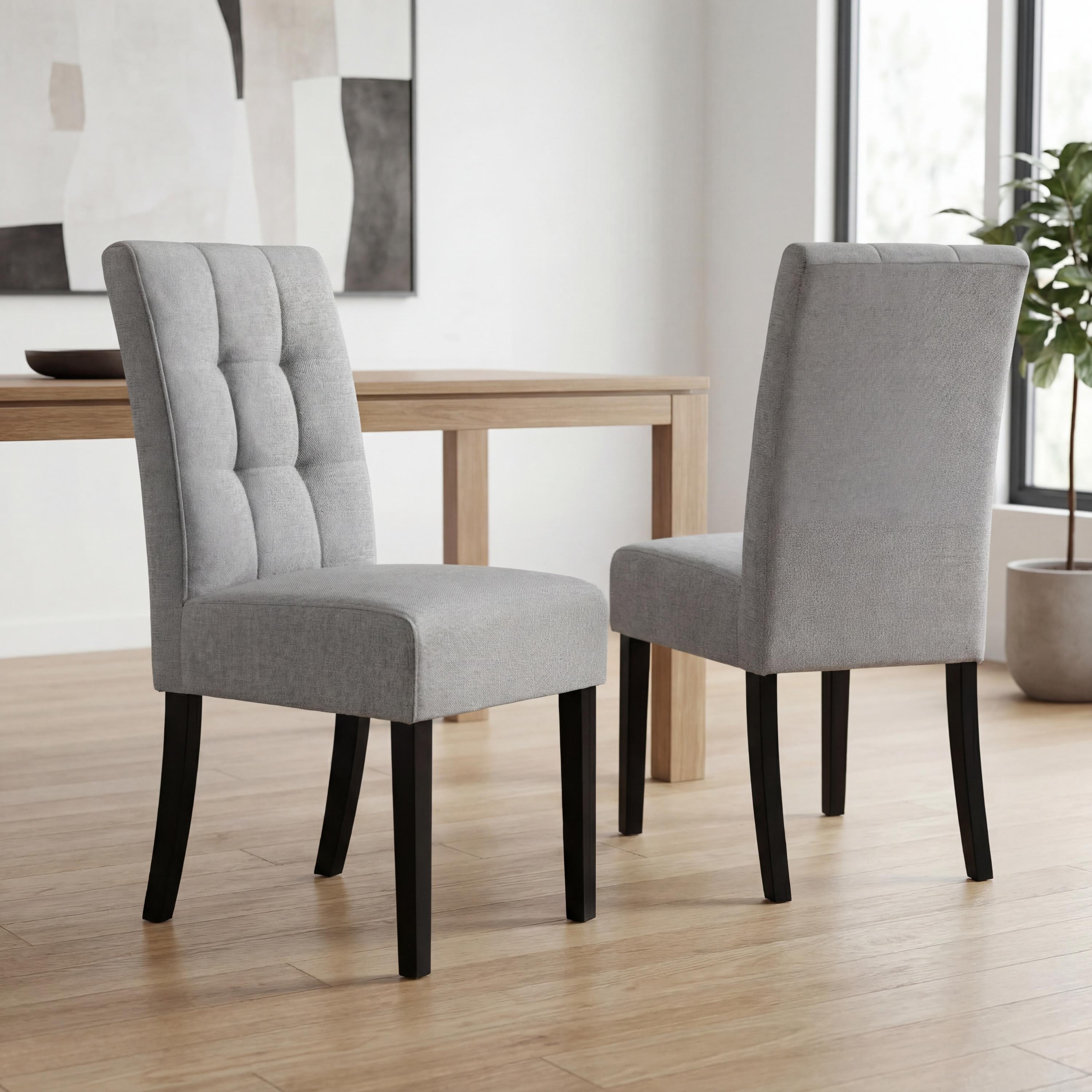 Moseley Linen Effect Silver Grey in Black Legs