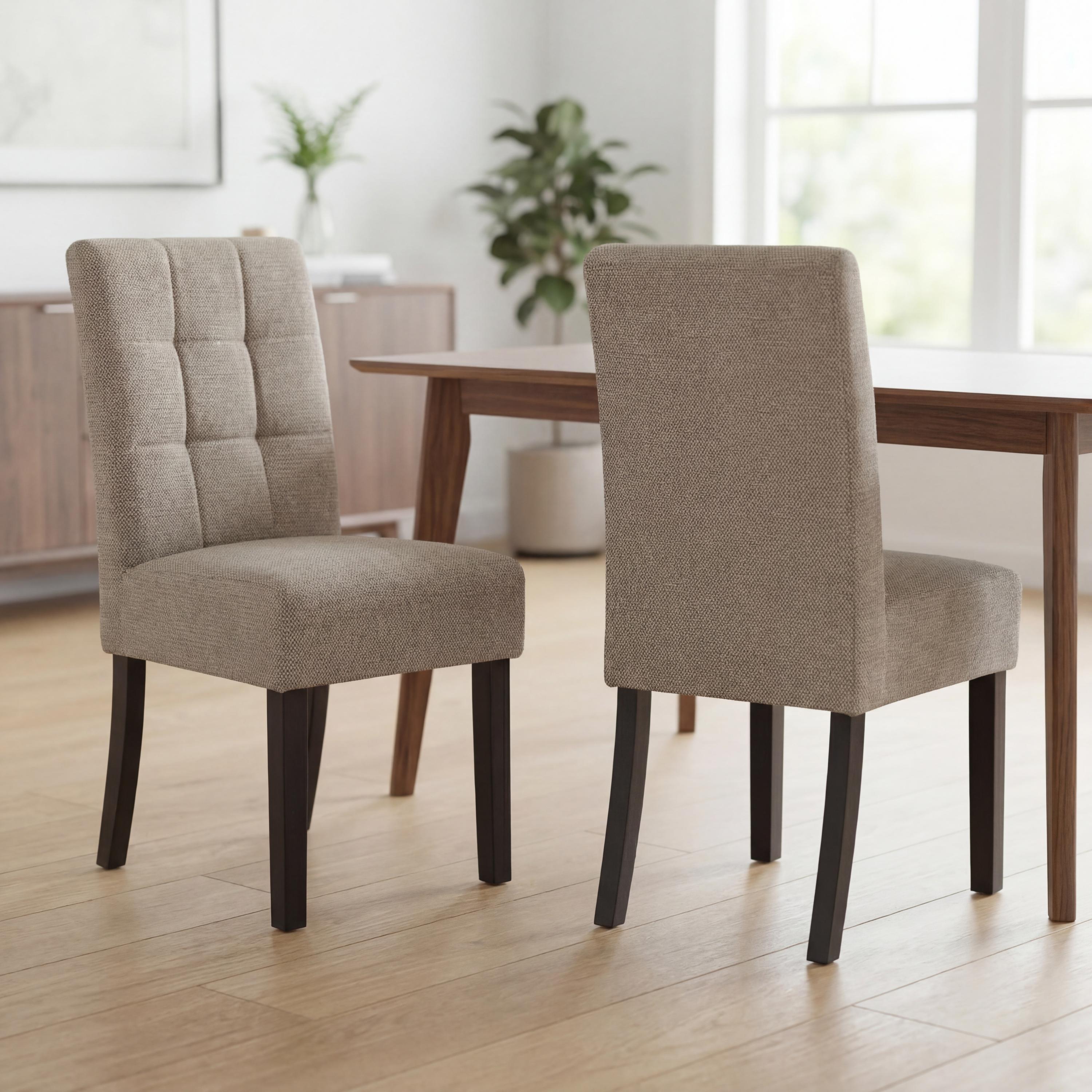 Moseley Weave Mocha Dining Chair in Black Legs
