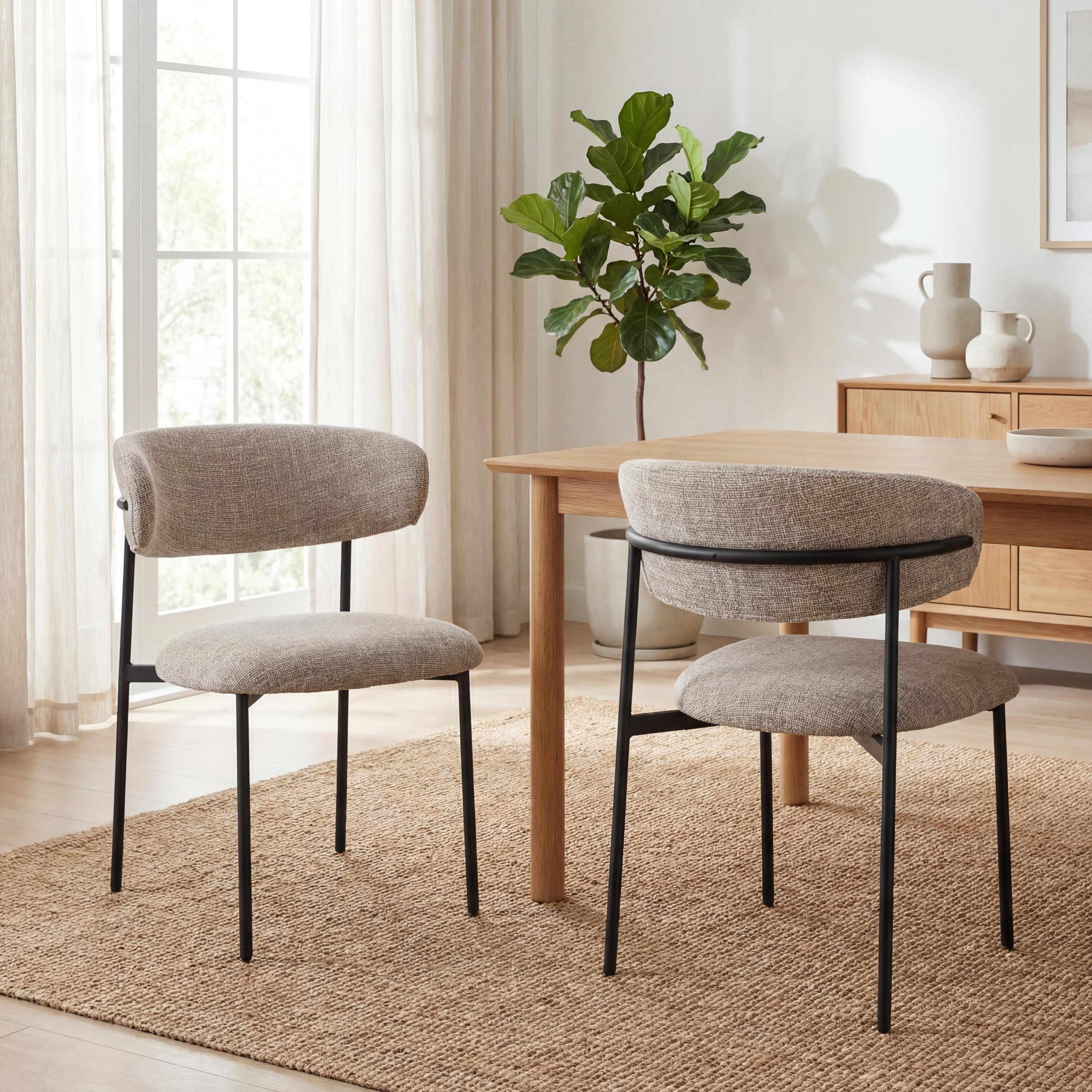 Marisa Tweed Oatmeal Dining Chair