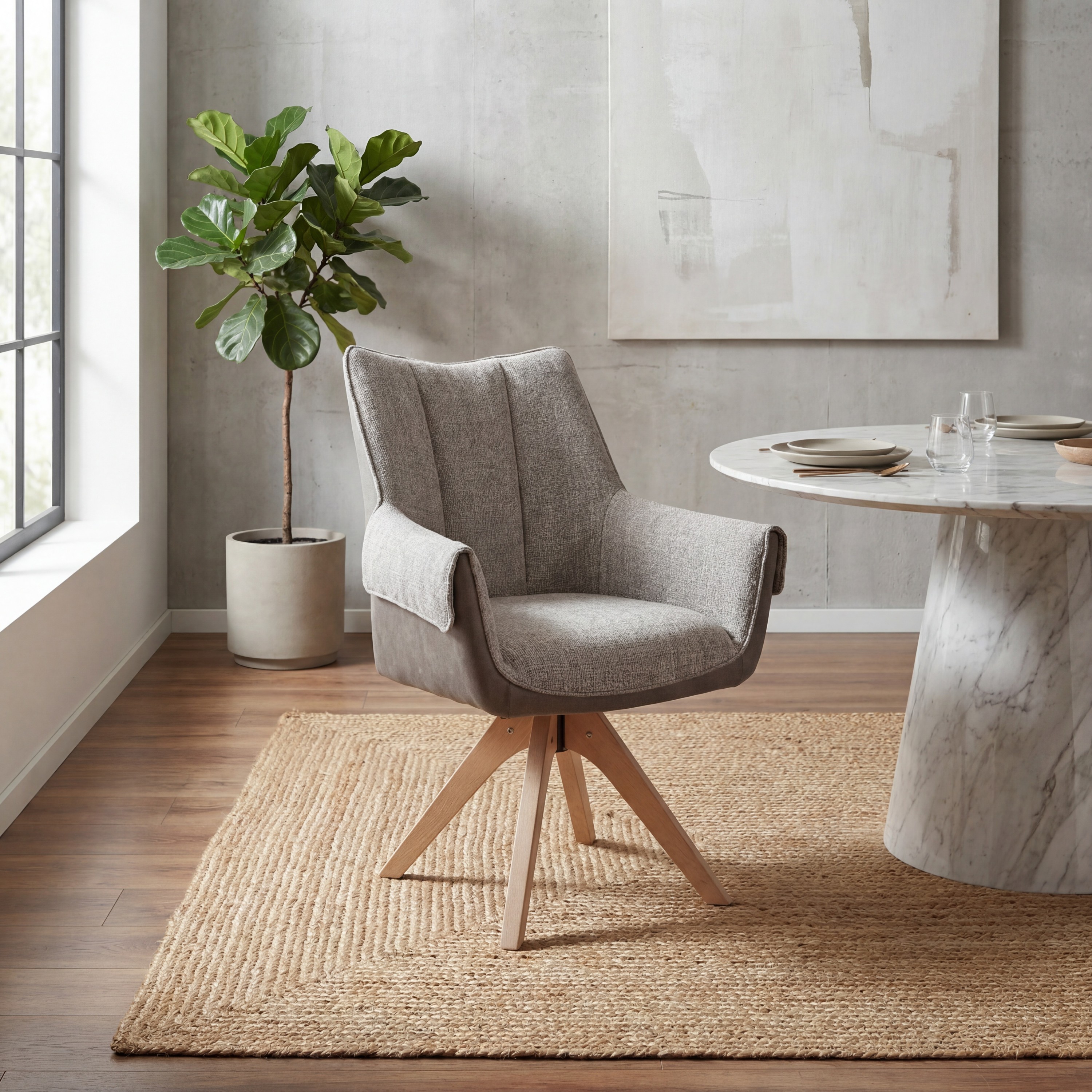 Chambord Tweed Natural Dining Chair