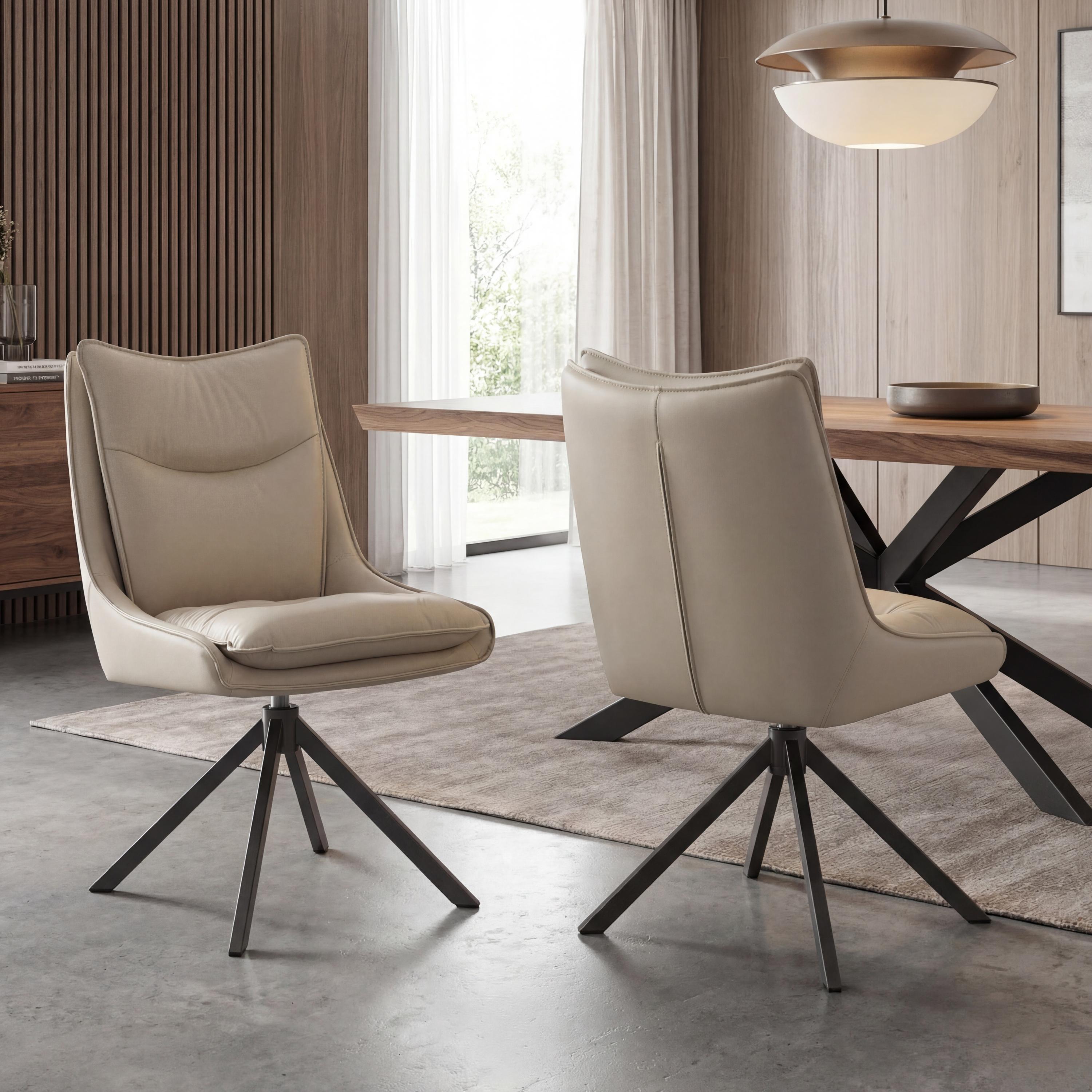 Vogue Leather Effect Stone Dining Chair