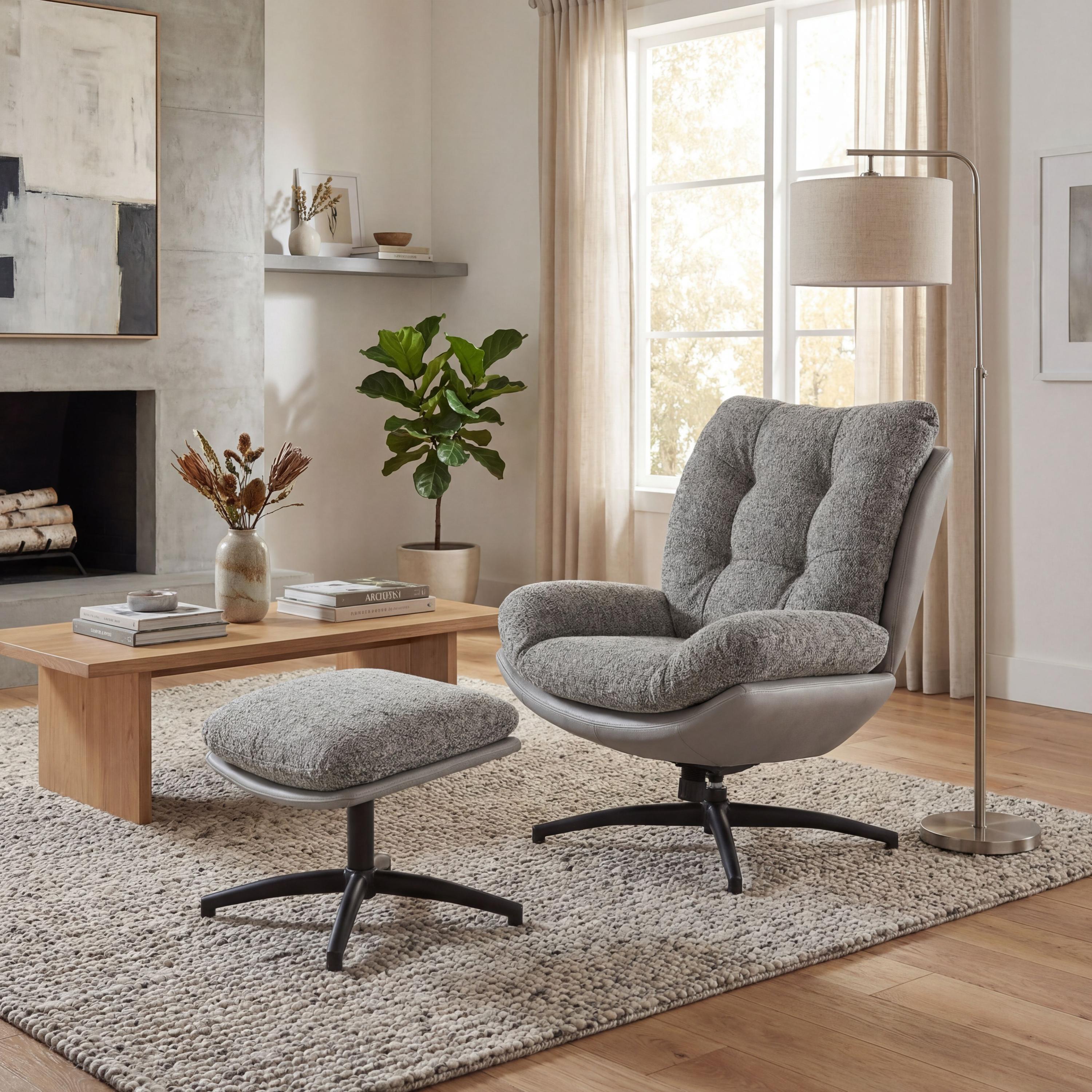 Calm Grey Lounge Chair