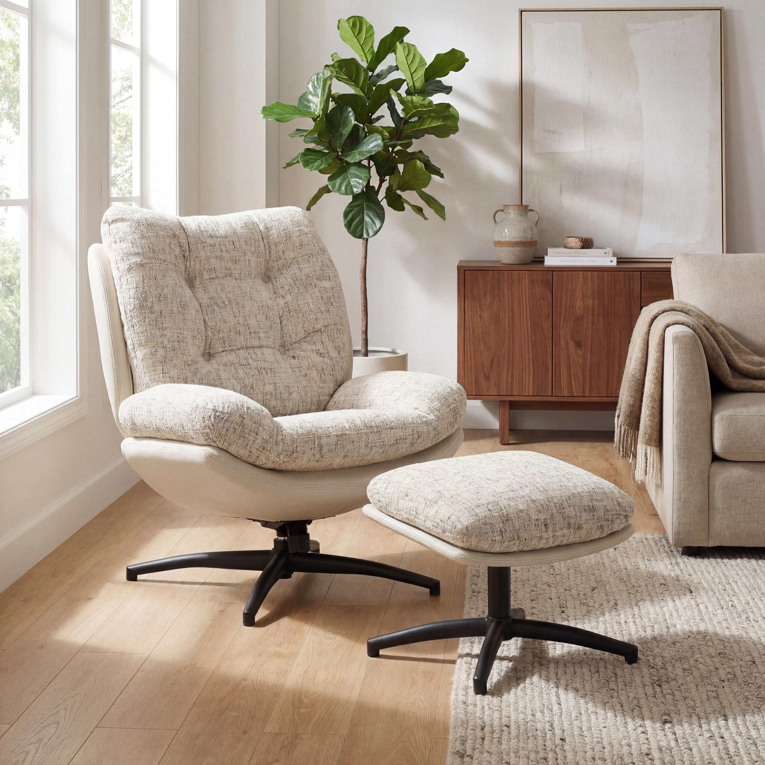 Calm Cream Lounge Chair