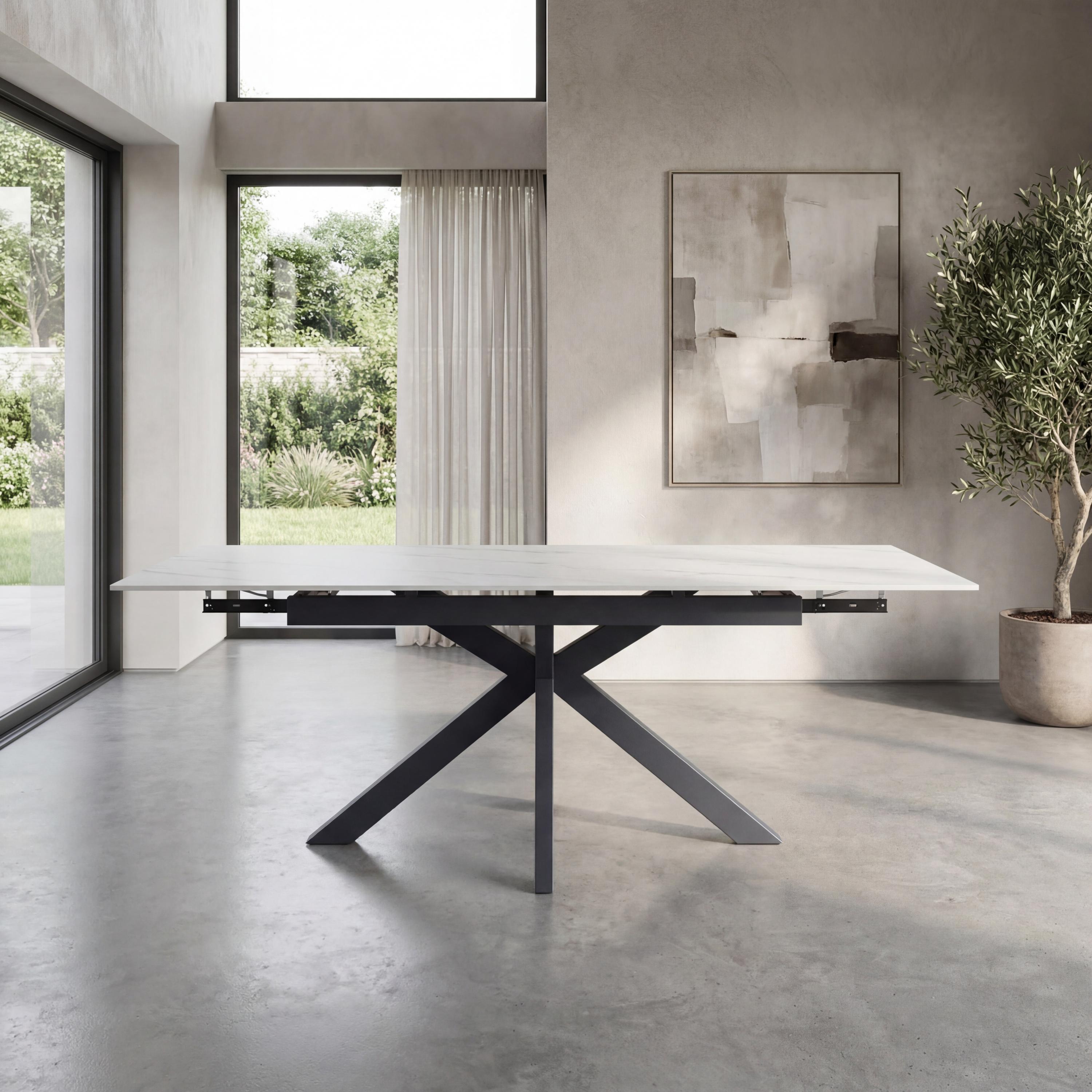 Amalfi 1.8m Extending Ivory Dining Table