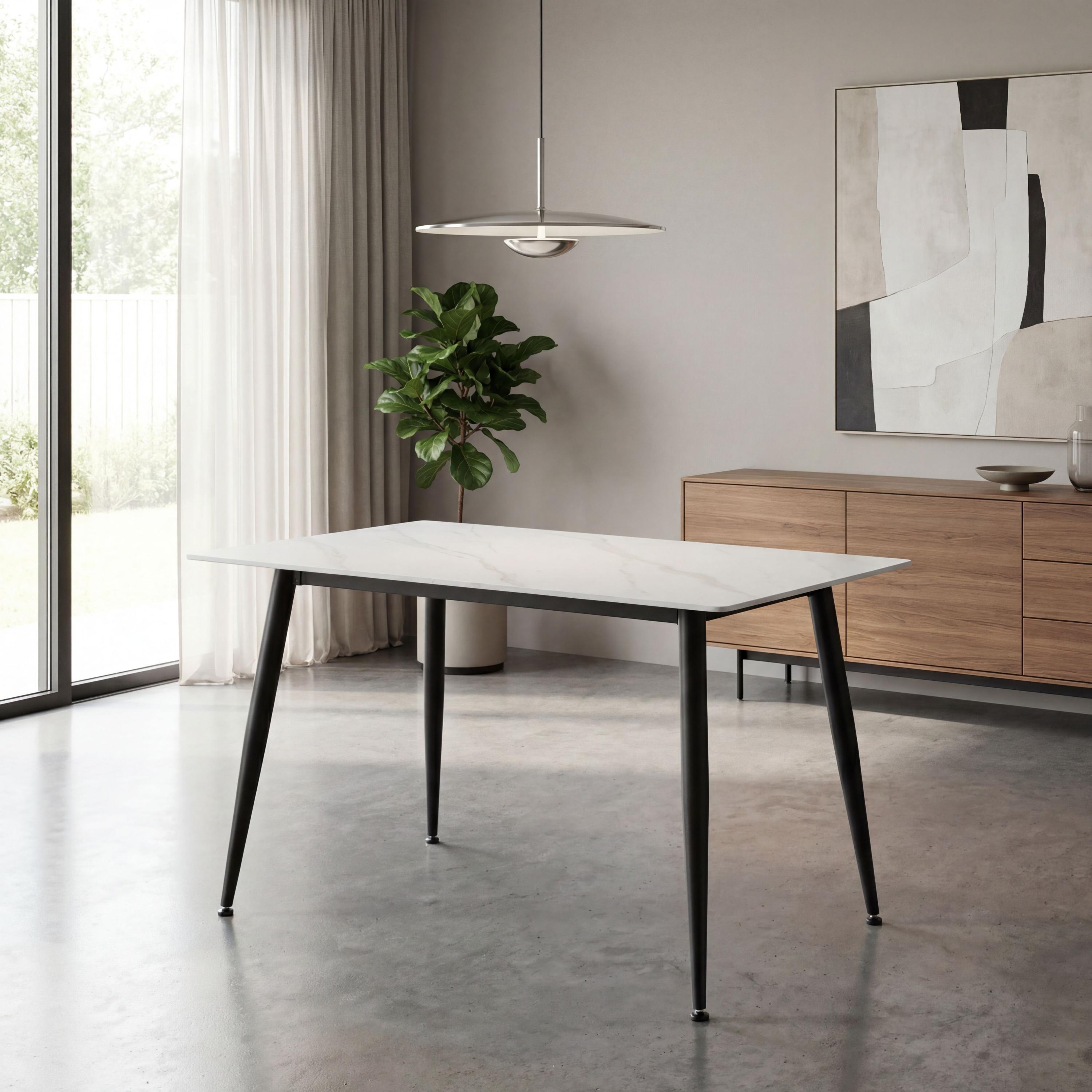 Monaco 1.2m White Dining Table