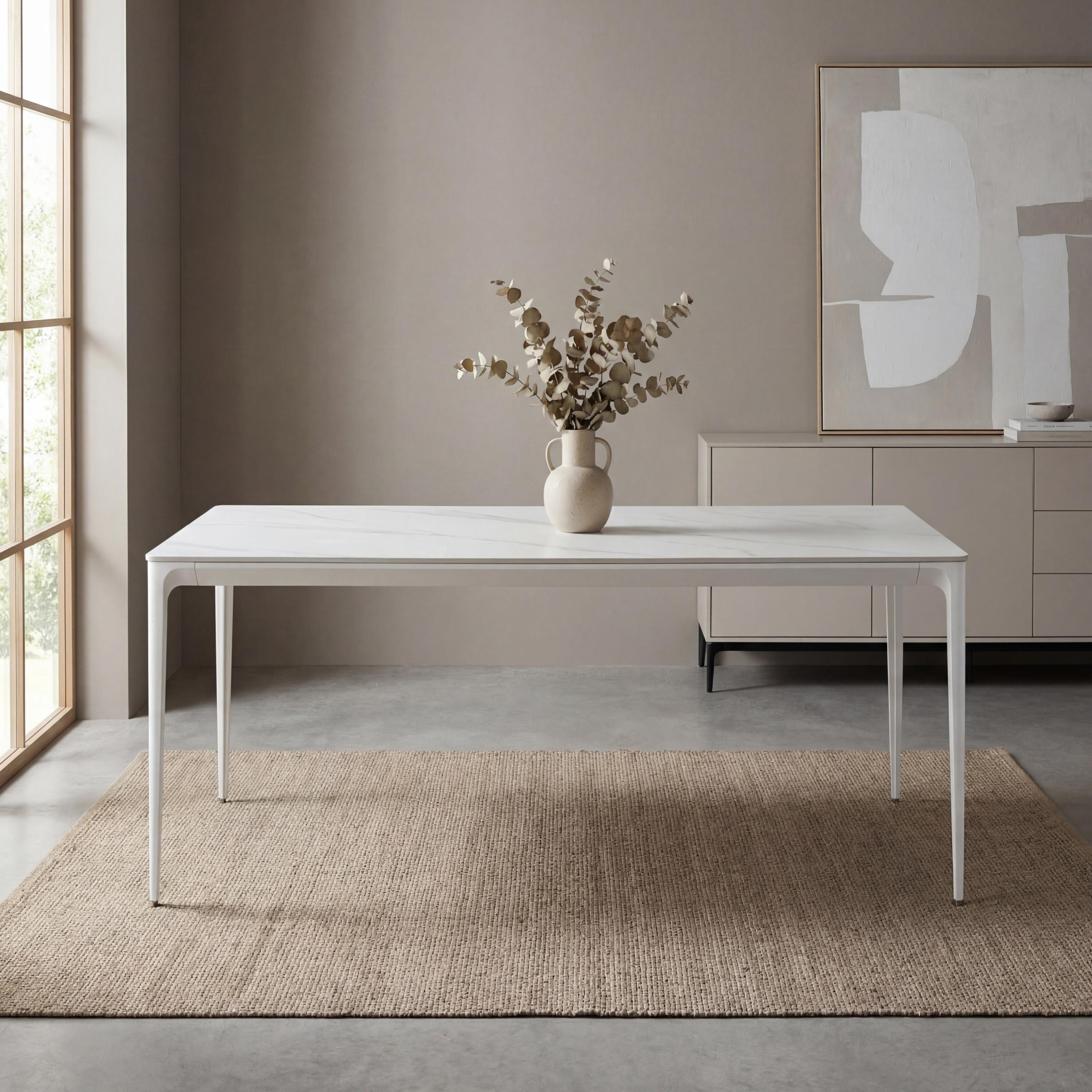 Montreal Medium 1.6m White Dining Table