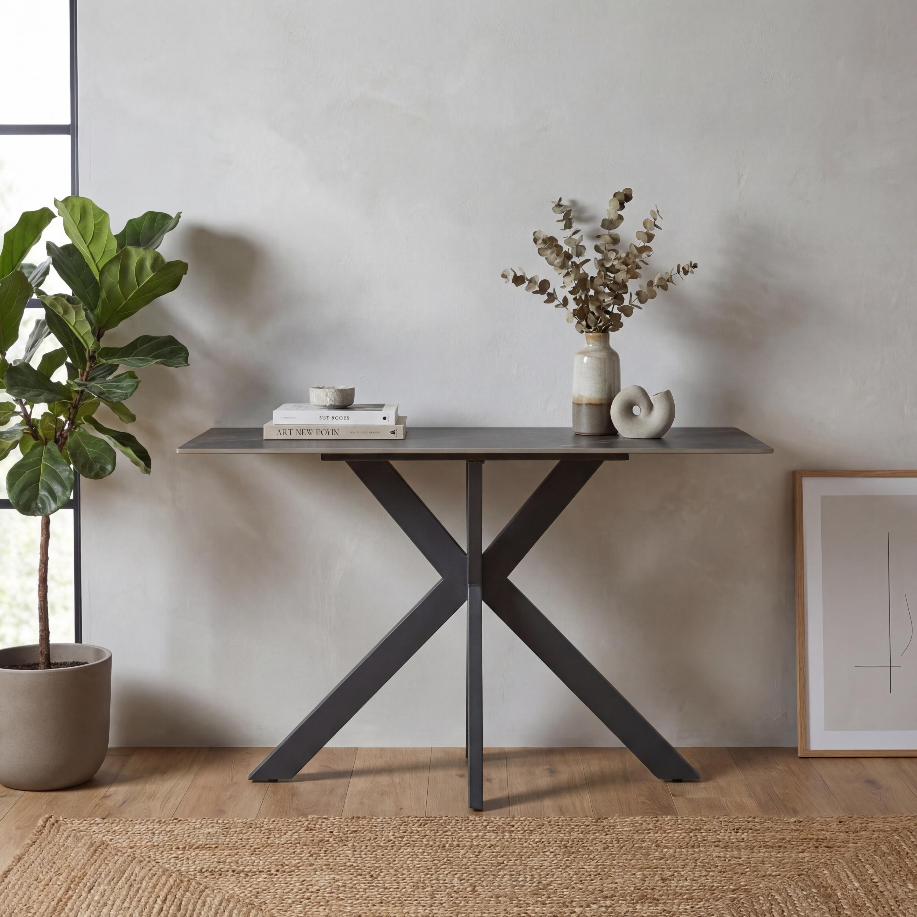 Tokyo Ceramic Grey Console Table