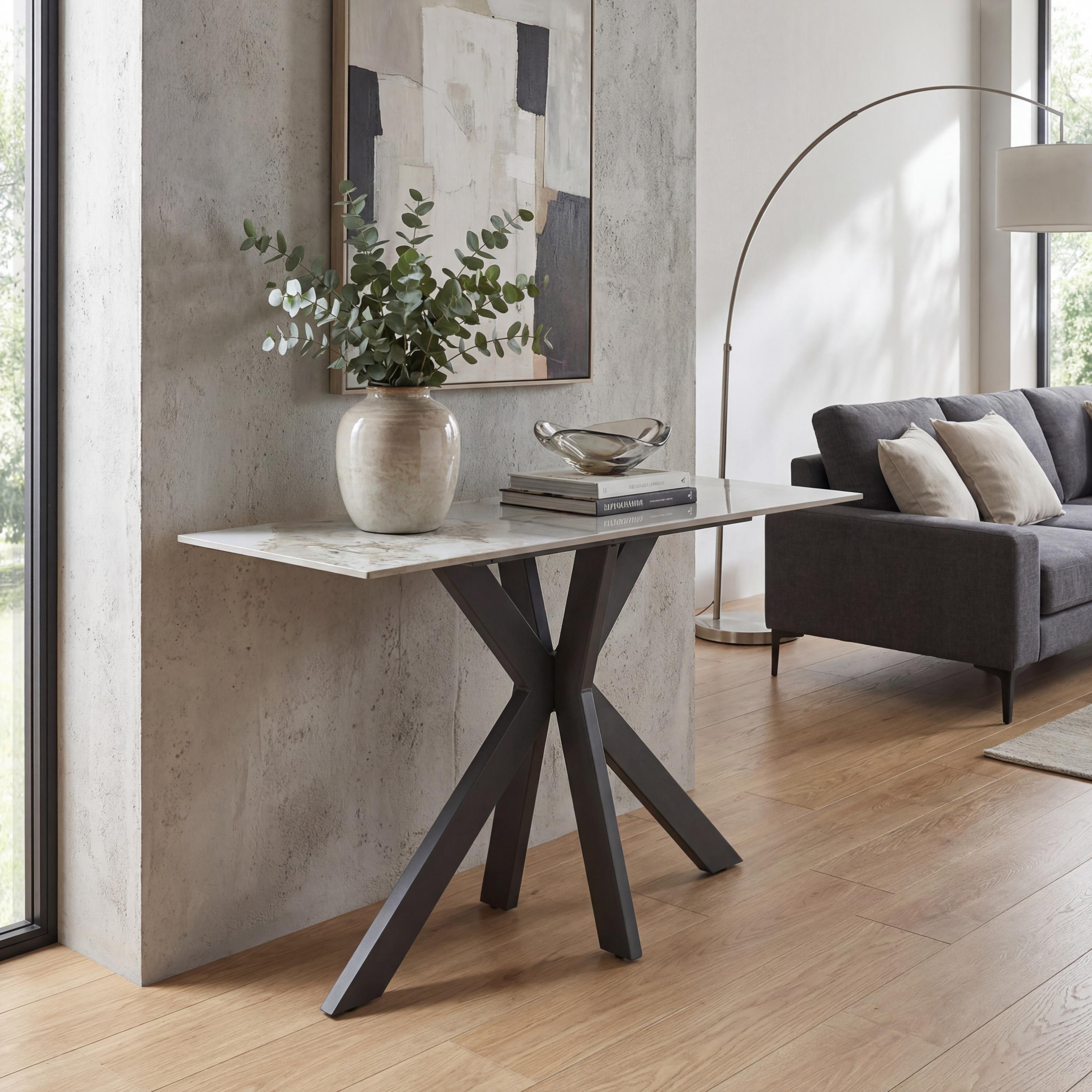 Tokyo Ceramic White Console Table