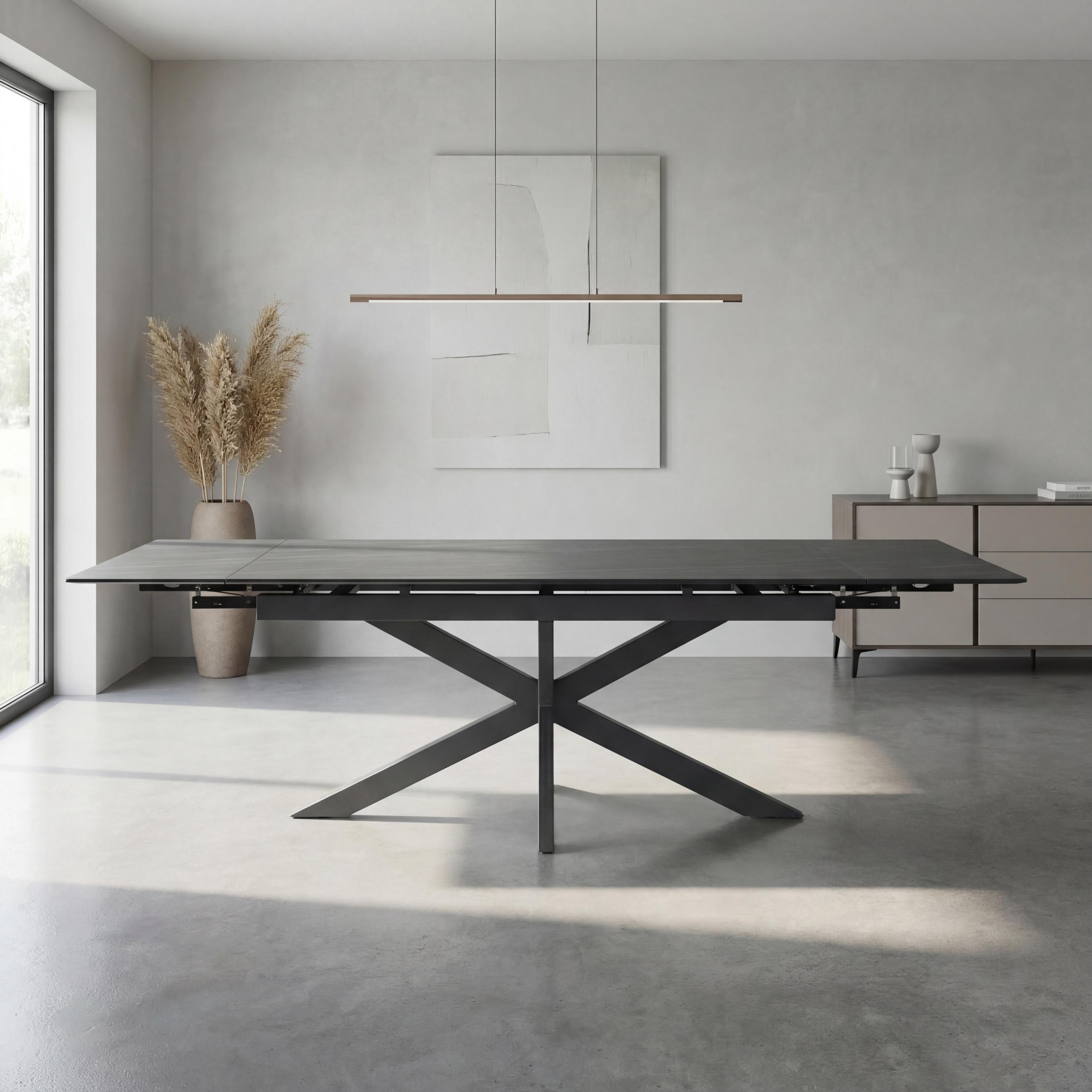 Vermont 1.6m - 2.4m Extending Grey Dining Table