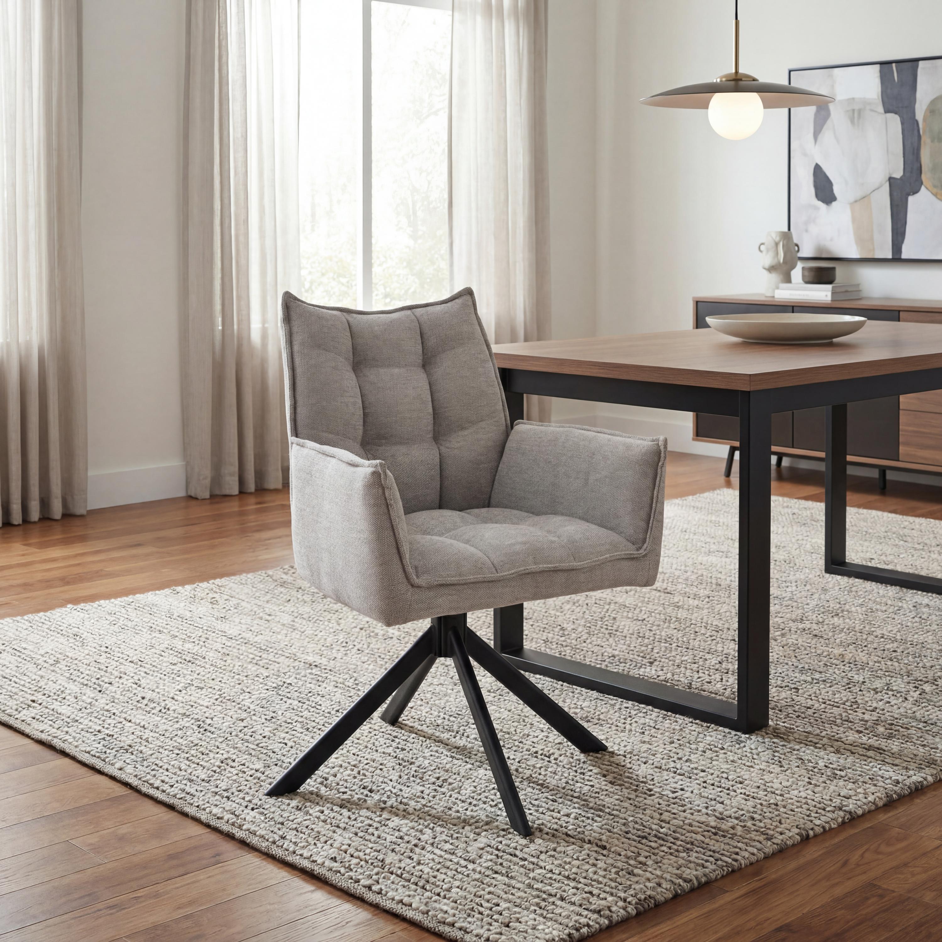 Vichy Tweed Cappuccino Dining Chair