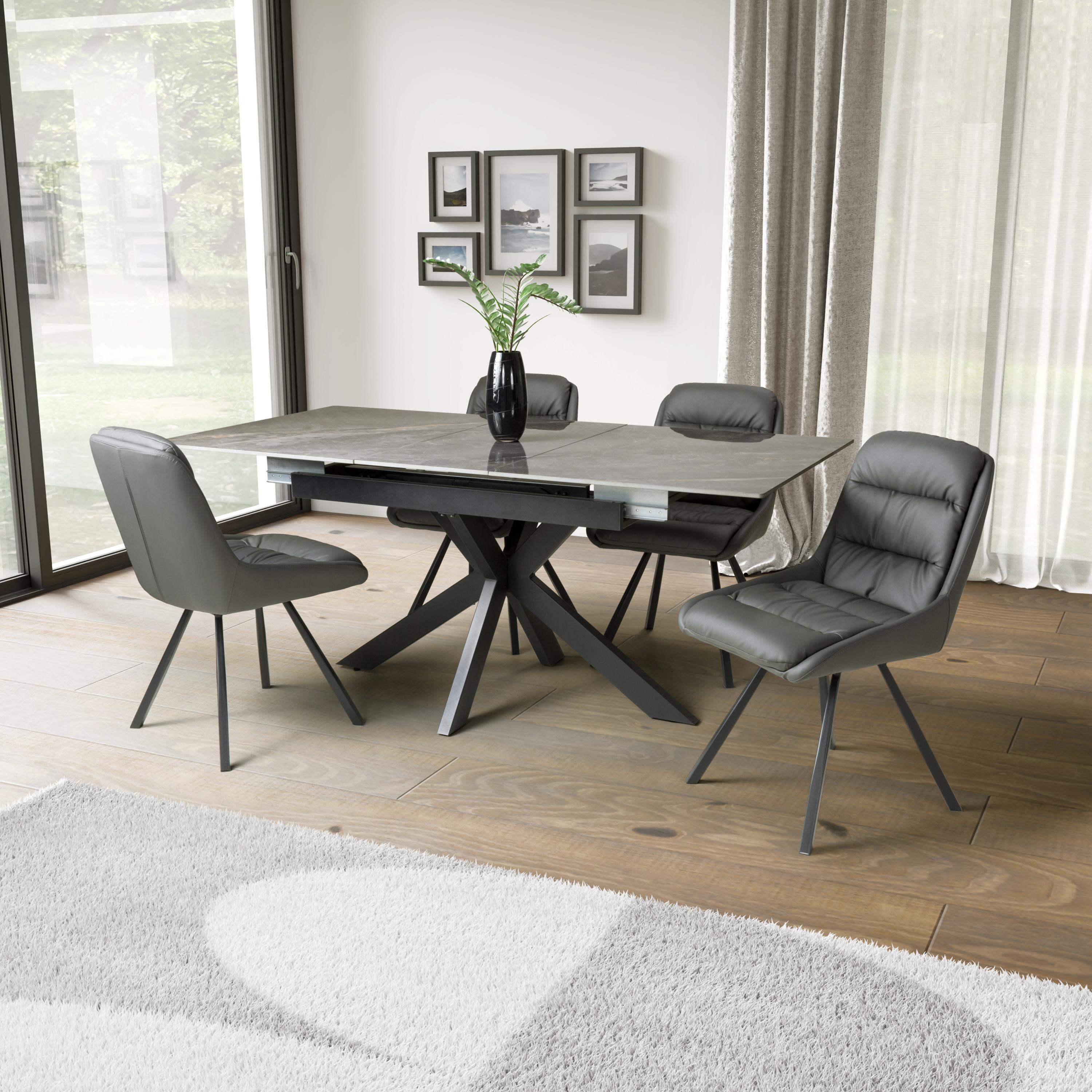 Tokyo Extender Grey & 4 Arnhem Grey Dining Set