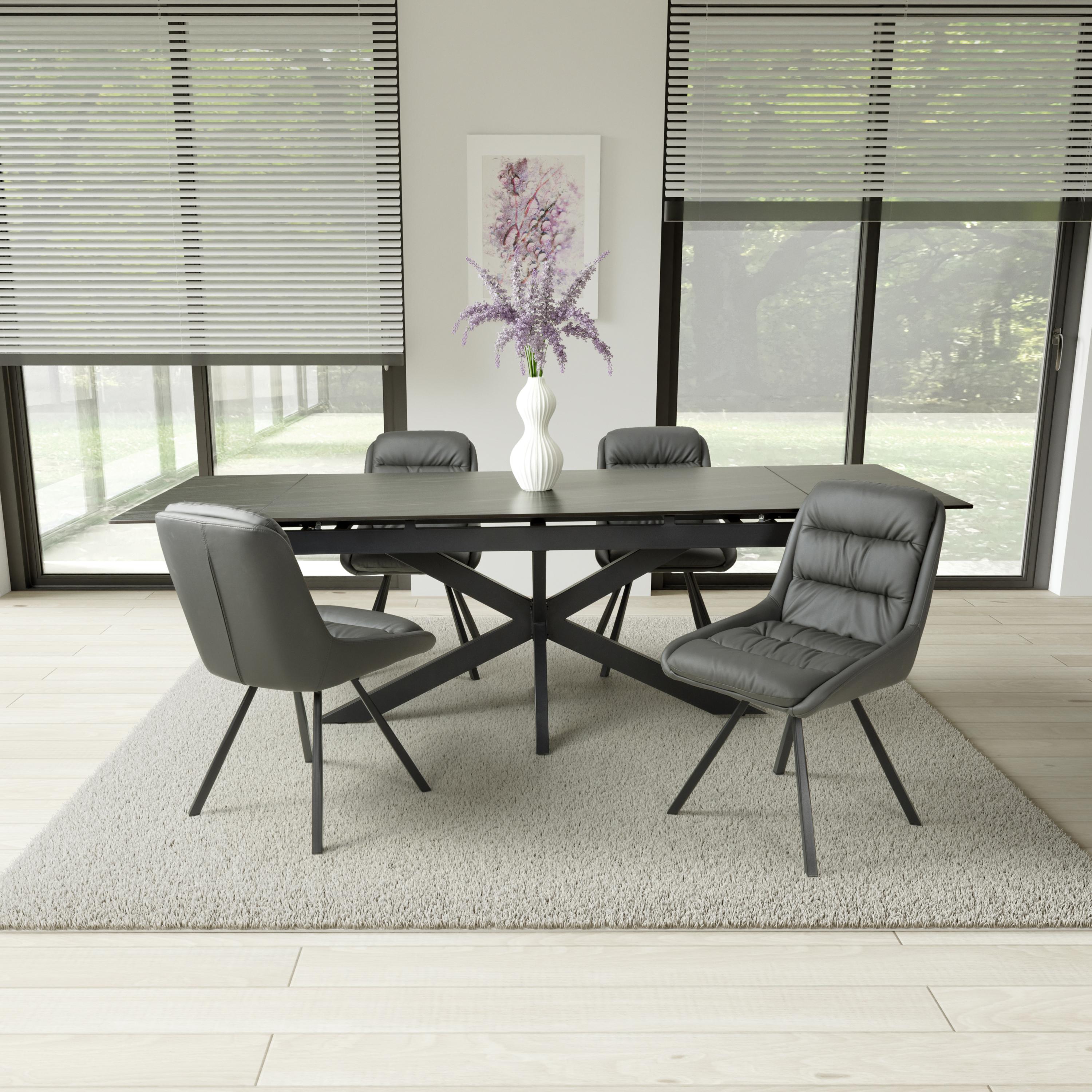 Vermont 2.4m Extending & 6 Arnhem Grey Dining Set