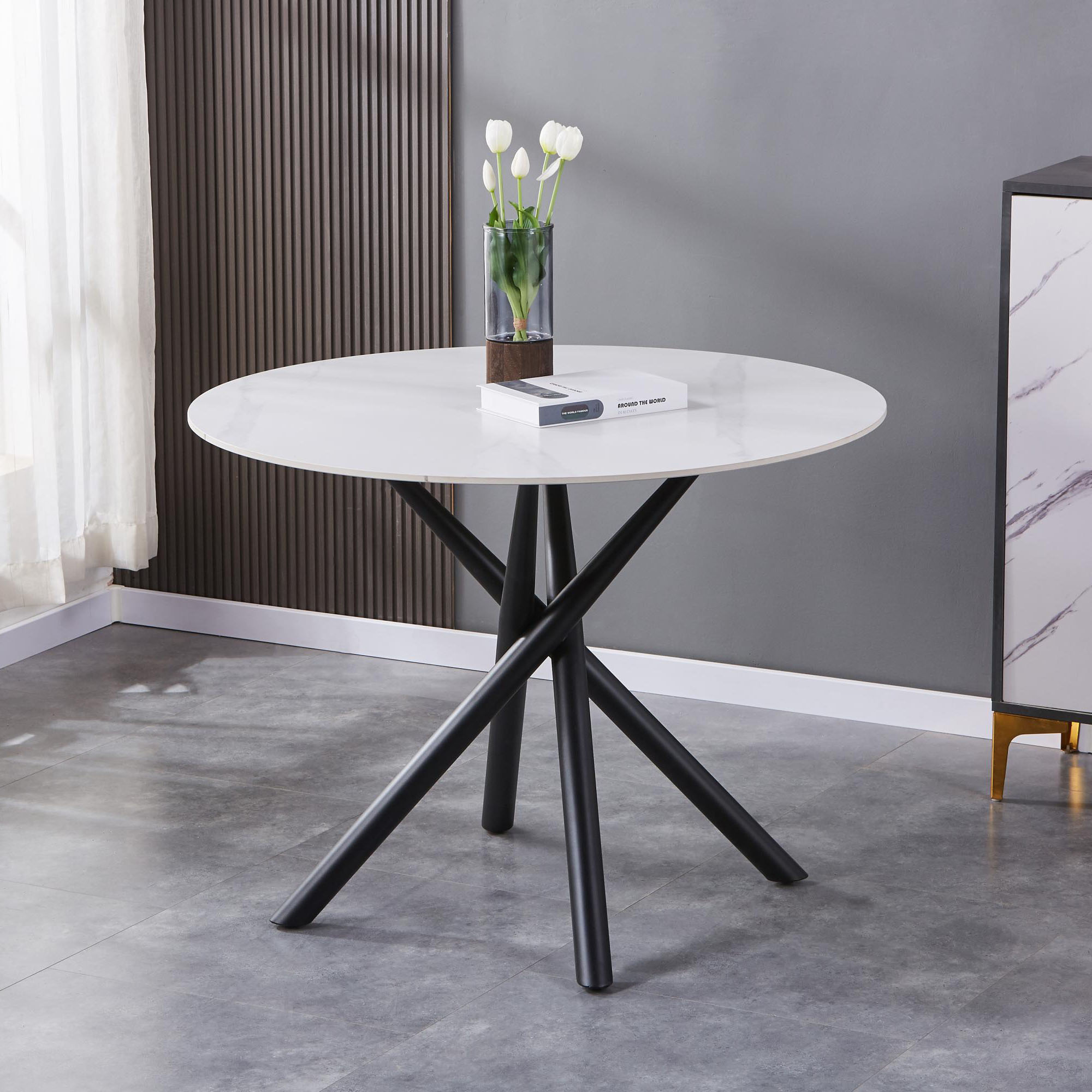 Avesta White Round Dining Table