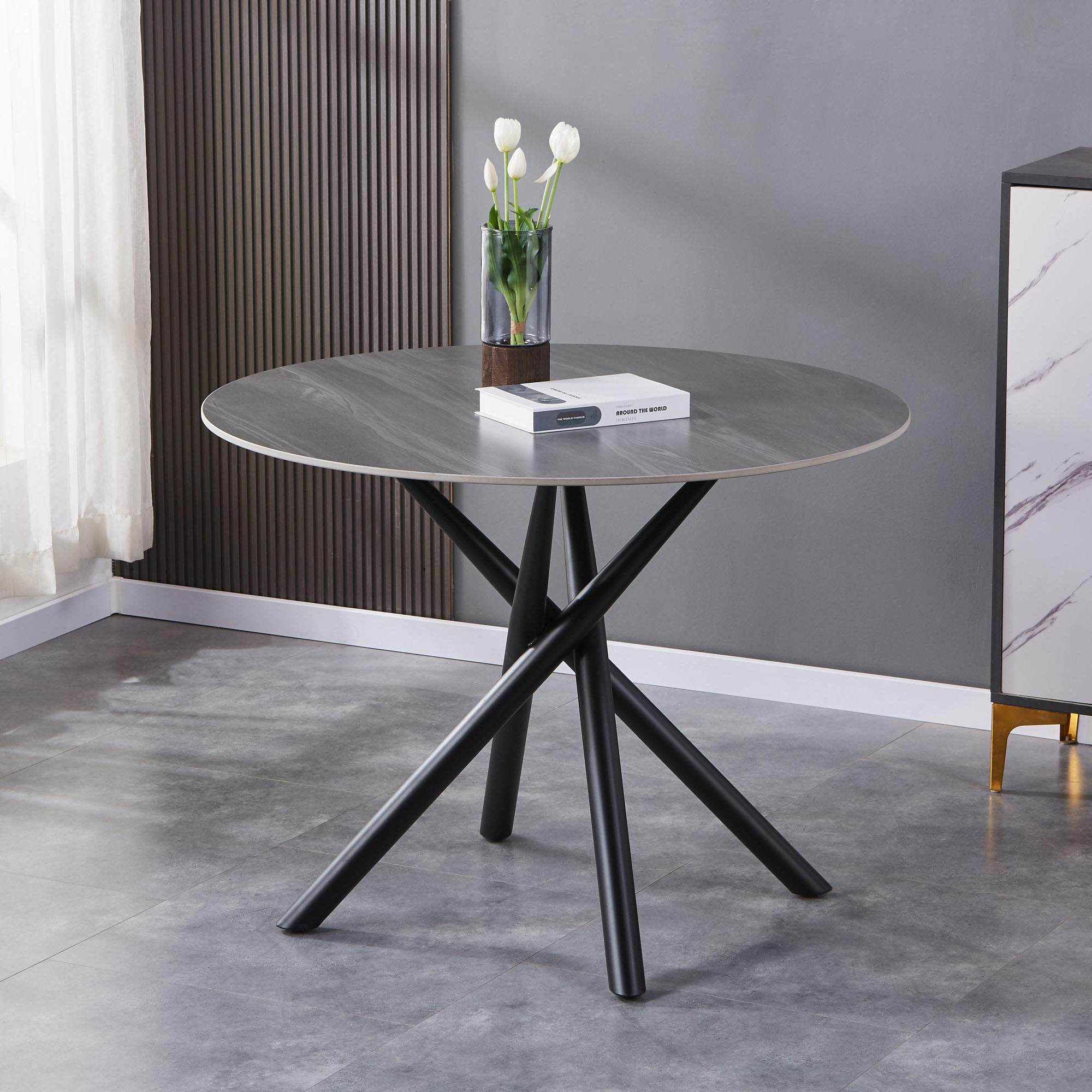Avesta Grey Round Dining Table