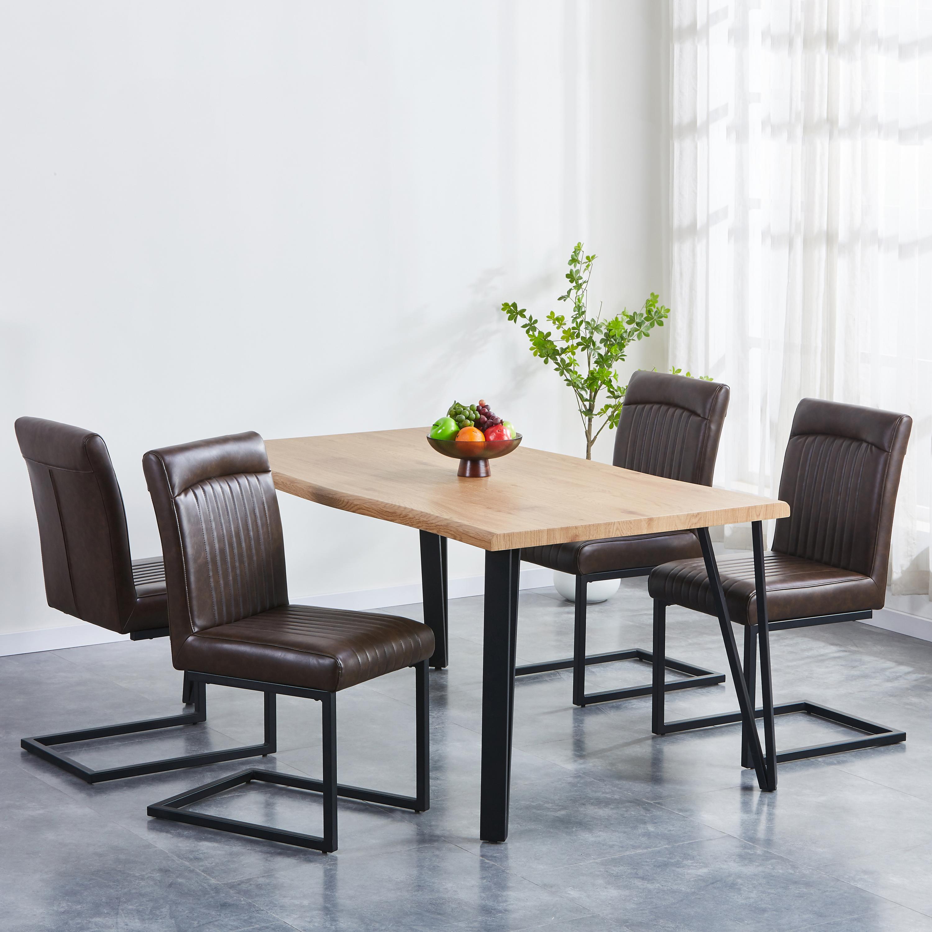 Berkeley 1.6m & 4 Ludlow Brown Dining Set
