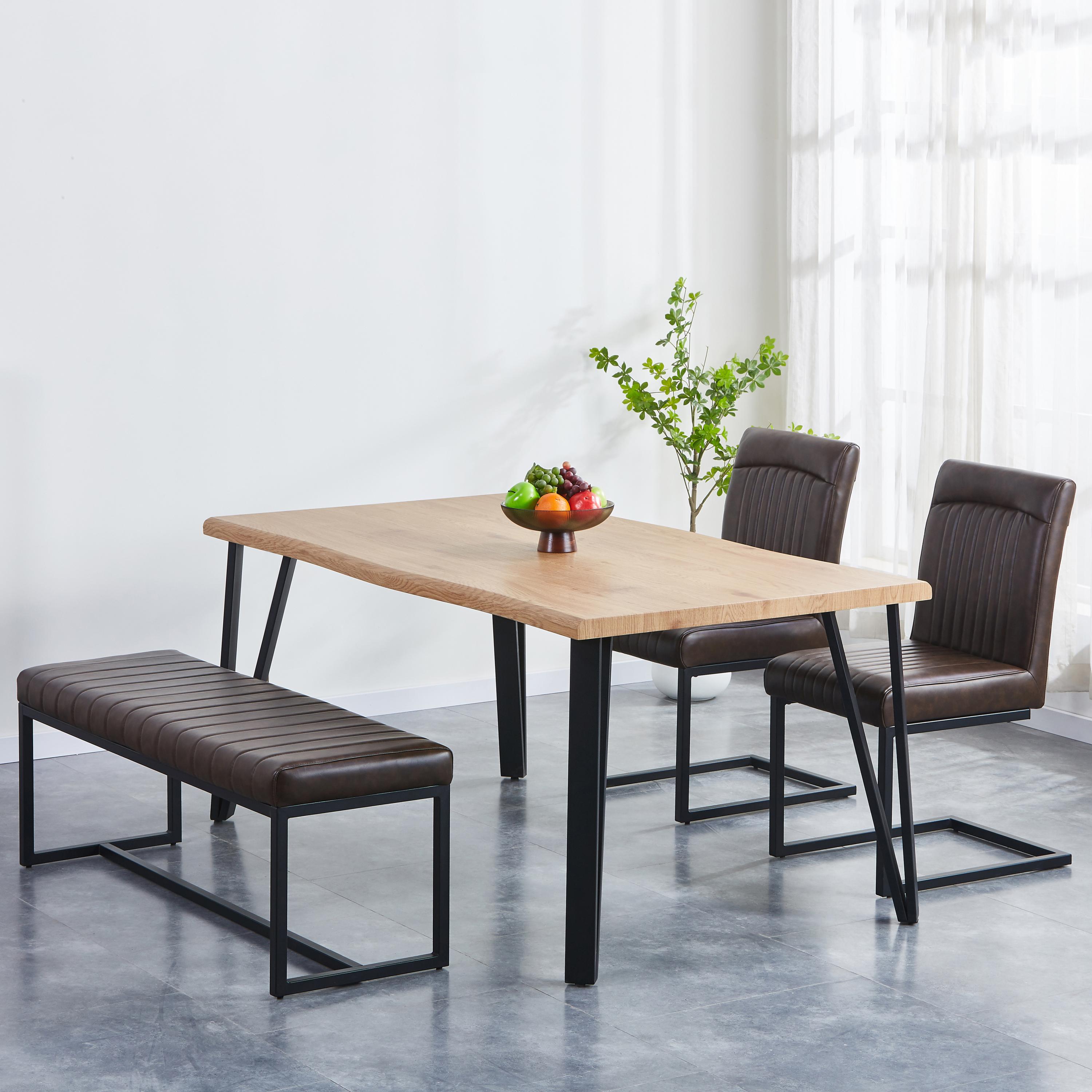 Berkeley 1.6m & 2 Ludlow Chairs & Bench Dining Set