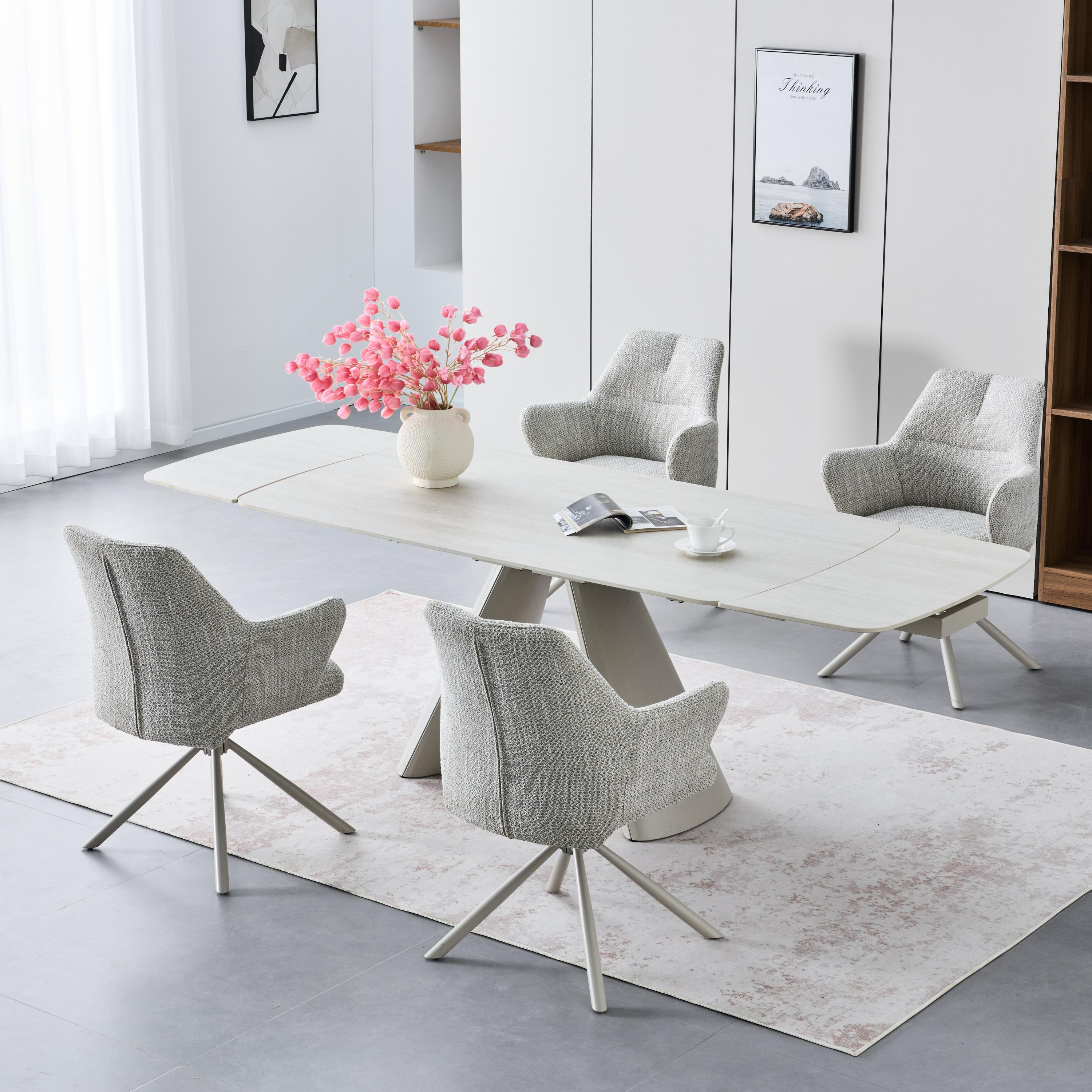 Genoa 2.4m Extending & 4 Modena Chairs Dining Set