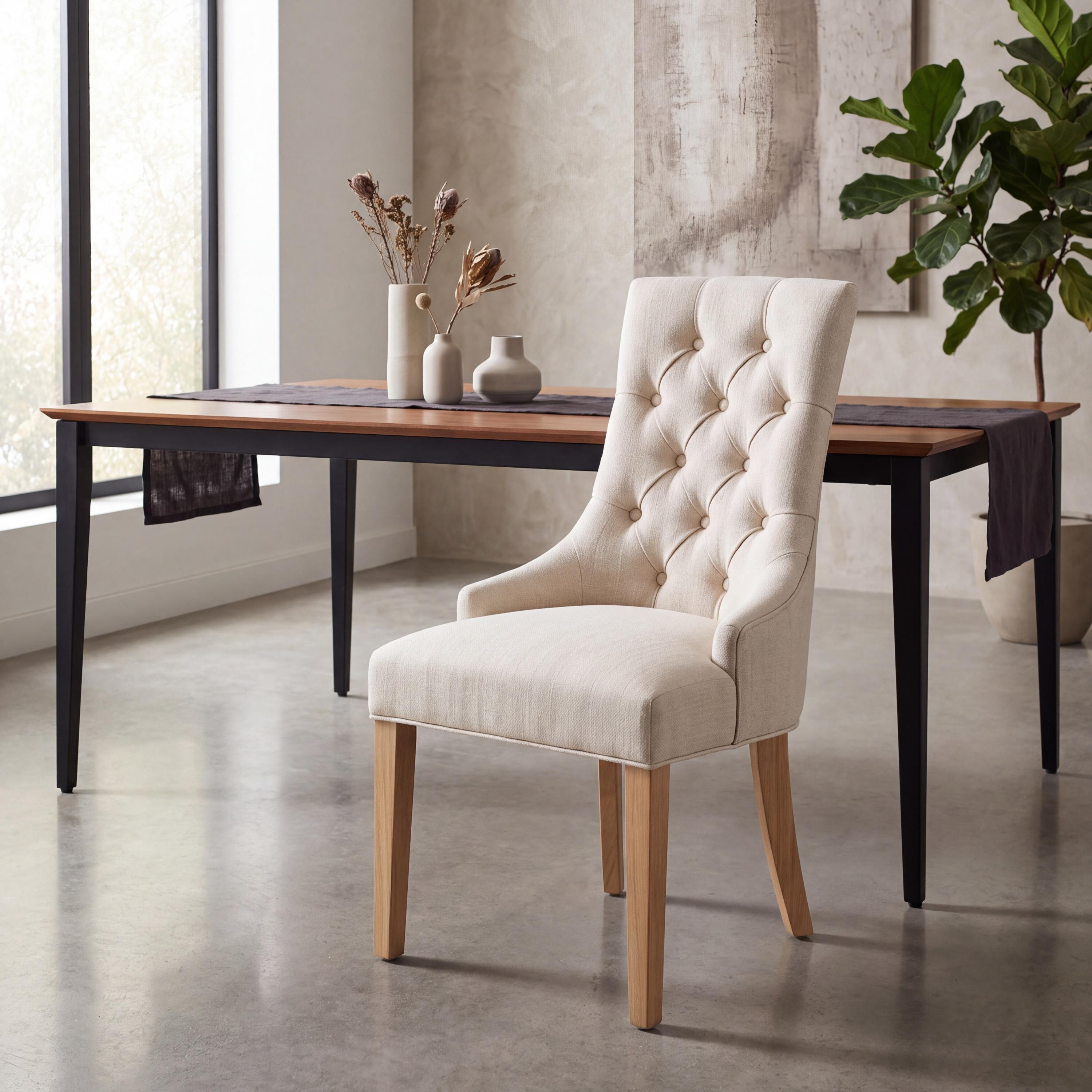 Winchester Linen Effect Natural Dining Chair