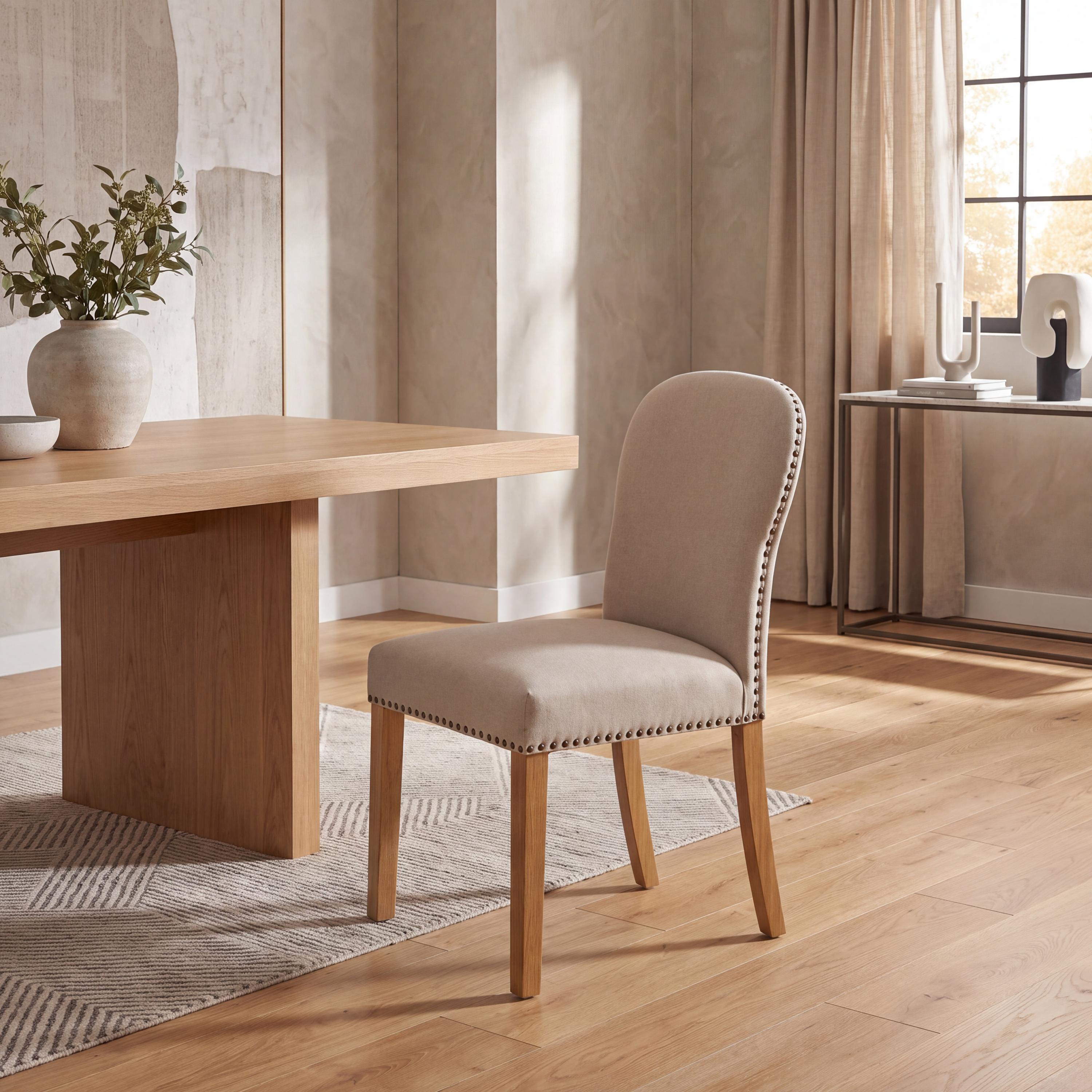 Balmoral Linen Effect Natural Dining Chair