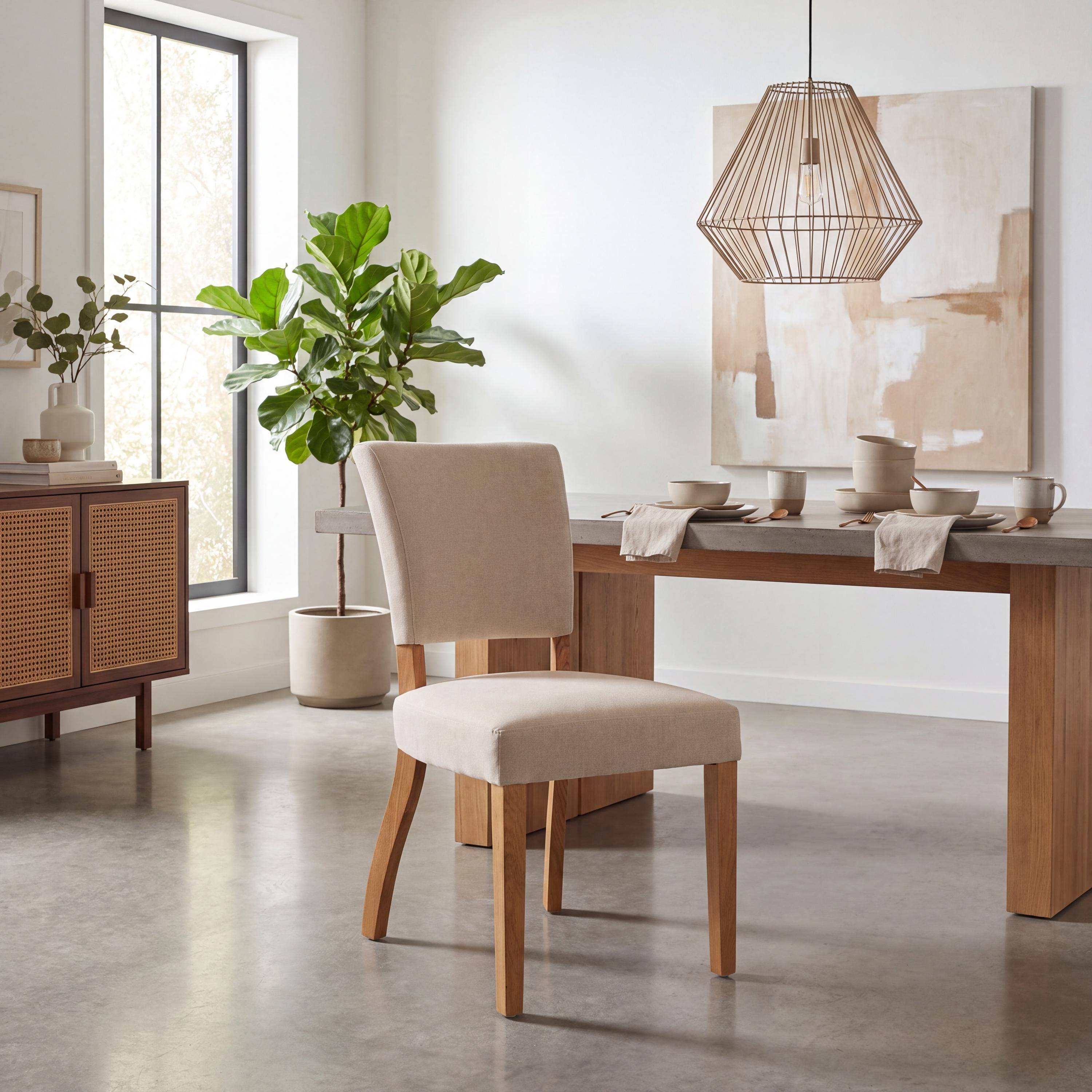 Kensington Linen Effect Natural Dining Chair